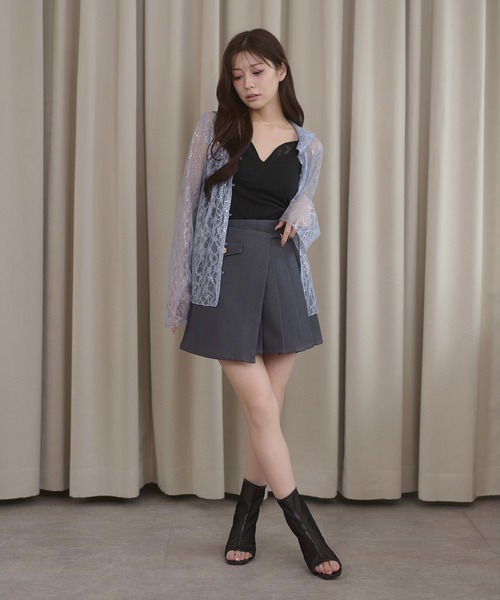Ambre Neige(アンブルネージュ)の「lace design with cups camisole / レースデザインカップツキキャミソール(キャミソール・レディース・オフホワイト/ブラック・FREE)」の10枚目の写真