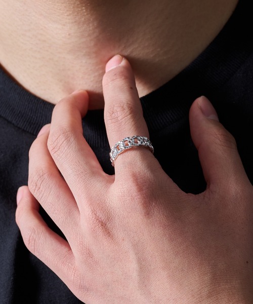 MAISON CLUB(メゾンクラブ)の「【MAISON CLUB】Urban Chain Motif Ring Silver925 KUN(リング・メンズ・シルバー・FREE)」の9枚目の写真