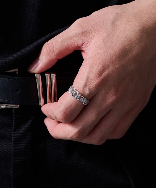 MAISON CLUB(メゾンクラブ)の「【MAISON CLUB】Urban Chain Motif Ring Silver925 KUN(リング・メンズ・シルバー・FREE)」の8枚目の写真