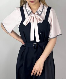 NICOLE CLUB（ニコル　クラブ）の「パイピングカラーブラウス（シャツ/ブラウス）」