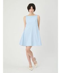フレアシャツミニワンピース
