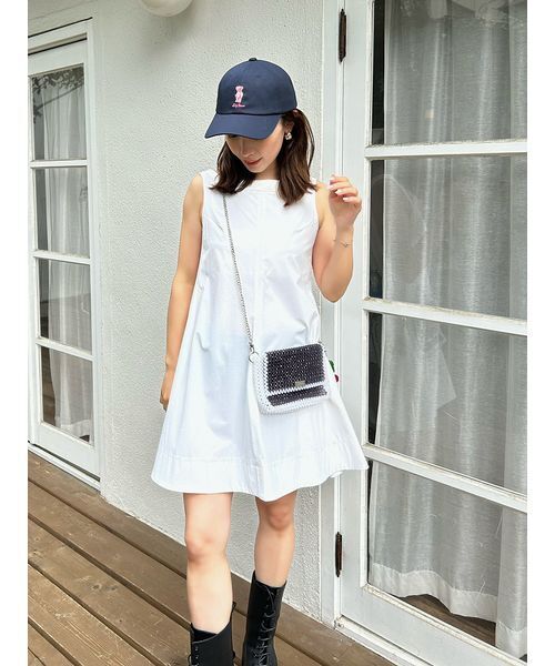 LILY BROWN(リリーブラウン)の「フレアシャツミニワンピース(ワンピース・レディース・ブルー/ドット/ホワイト・F)」の12枚目の写真