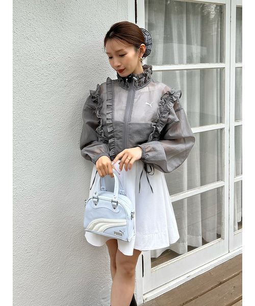 LILY BROWN(リリーブラウン)の「フレアシャツミニワンピース(ワンピース・レディース・ブルー/ドット/ホワイト・F)」の17枚目の写真