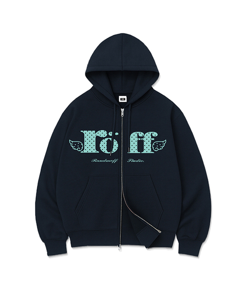 ROEFF ANGEL DOT SPACE OVER FIT 2‑WAY ZIP‑UP, Navy (Mint)