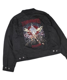 HUF（ハフ）の「【C-HUF4】【HUF×THRASHER/ハフ×スラッシャー】HUF X THRASHER TRUCKER JACKET JK00512（ブルゾン）」