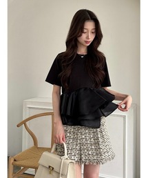 SNIDEL | ドッキングペプラムカットプルオーバー(Tシャツ/カットソー)