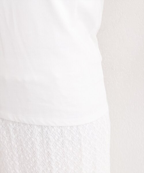 natural couture（ナチュラルクチュール）の「フロッキーロゴpt普通Ｔ（Tシャツ/カットソー・レディース・ネイビー/ブルー/オフホワイト・FREE）」の15枚目の写真