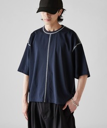 【Neucon】COLOR PATTERN STITCH BIG TEE / 配色ステッチビッグTシャツ