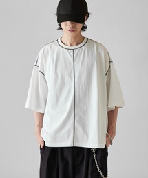 Lui's | 【Neucon】COLOR PATTERN STITCH BIG TEE / 配色ステッチビッグTシャツ(Tシャツ/カットソー)