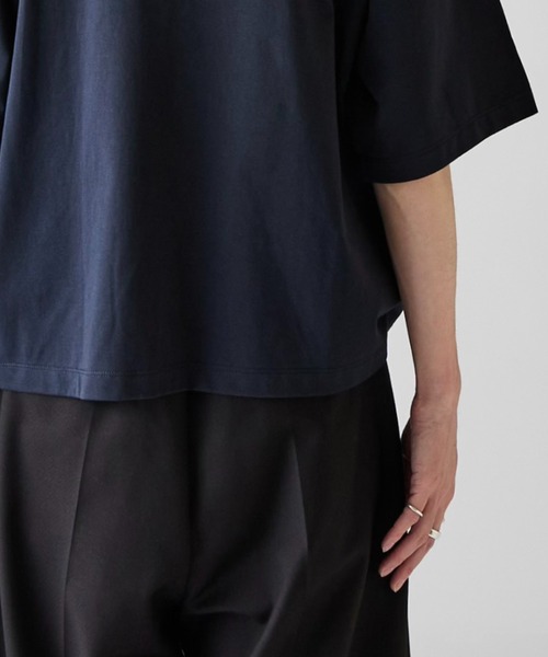 Lui's（ルイス）の「【Neucon】COLOR PATTERN STITCH BIG TEE / 配色ステッチビッグTシャツ（Tシャツ/カットソー・メンズ・ブラック/ホワイト/ネイビー・1/2）」の7枚目の写真
