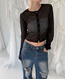 シースルトップス　ブラック Amazon | [JZYBHL] シアートップス レディース 長袖 シースルー
