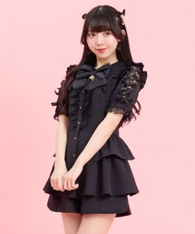 Secret Honey（シークレットハニー）の「ロングポイントカラーショルダー半袖セットアップ（セットアップ）」