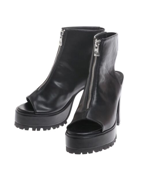 GYDA(ジェイダ)の「フロントZIP GGスライダータンクソールショートブーツ(ブーツ・レディース・ブラック・LARGE/MEDIUM/SMALL)」の7枚目の写真