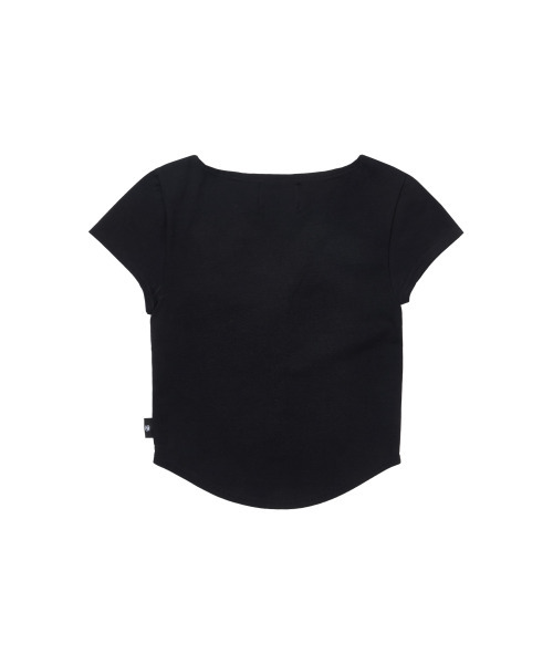 GILAARCHIVE(ギラアーカイブ)の「LETTERING BUTTON CROP T-SHIRTS_BLACK(Tシャツ/カットソー・レディース・その他・FREE)」の6枚目の写真