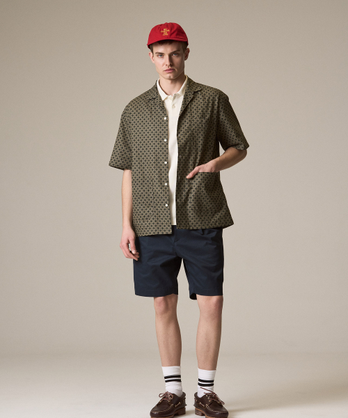 RISE&BELOW（ライズアンドビロー）の「アセンティックスーピマプリーツハーフショーツNAVY（その他パンツ・メンズ・その他・30/32/34/36）」の5枚目の写真