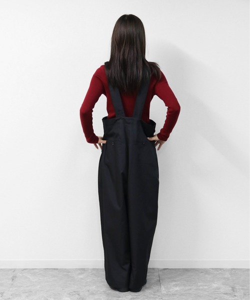 THE CELL.(ザセルドット)の「プリーツタック ワイドサロペット 【ALLシーズン着用可】 PLEATED TUCK WIDE SALOPETTE(サロペット/オーバーオール・レディース・ブラック・FREE)」の15枚目の写真