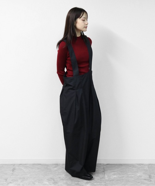 THE CELL.(ザセルドット)の「プリーツタック ワイドサロペット 【ALLシーズン着用可】 PLEATED TUCK WIDE SALOPETTE(サロペット/オーバーオール・レディース・ブラック・FREE)」の16枚目の写真