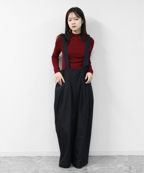 THE CELL.(ザセルドット)の「プリーツタック ワイドサロペット 【ALLシーズン着用可】 PLEATED TUCK WIDE SALOPETTE(サロペット/オーバーオール・レディース・ブラック・FREE)」の17枚目の写真