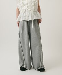 25AW/低身長・高身長サイズ/4色展開】裾フリルベロアパンツ（その他