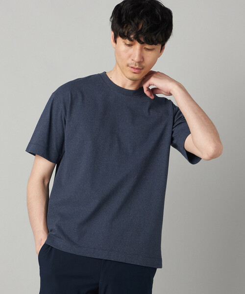 COMME CA MEN（コムサメン）の「【抗菌・消臭】メランジミジンボーダー Tシャツ（Tシャツ/カットソー・メンズ・ライトグレー/ブラック/ネイビー・L/M）」の3枚目の写真