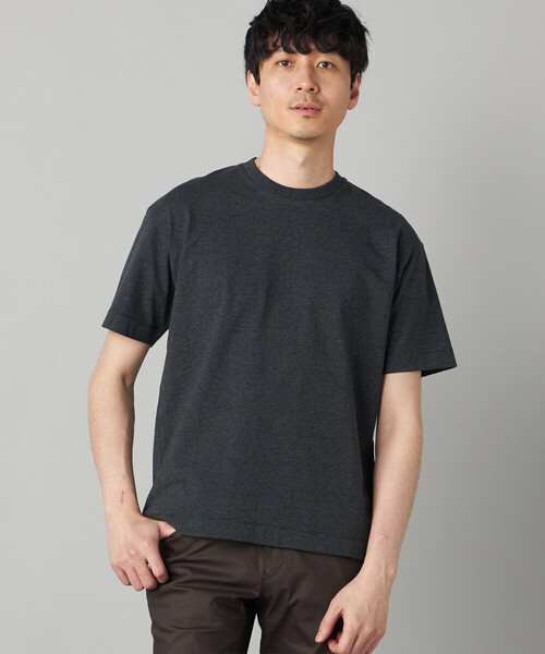 COMME CA MEN（コムサメン）の「【抗菌・消臭】メランジミジンボーダー Tシャツ（Tシャツ/カットソー・メンズ・ライトグレー/ブラック/ネイビー・L/M）」の2枚目の写真