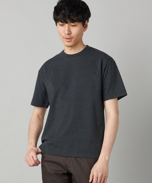 COMME CA MEN（コムサメン）の「【抗菌・消臭】メランジミジンボーダー Tシャツ（Tシャツ/カットソー・メンズ・ライトグレー/ブラック/ネイビー・L/M）」の4枚目の写真