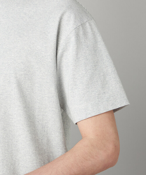 COMME CA MEN（コムサメン）の「【抗菌・消臭】メランジミジンボーダー Tシャツ（Tシャツ/カットソー・メンズ・ライトグレー/ブラック/ネイビー・L/M）」の18枚目の写真