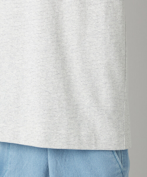 COMME CA MEN（コムサメン）の「【抗菌・消臭】メランジミジンボーダー Tシャツ（Tシャツ/カットソー・メンズ・ライトグレー/ブラック/ネイビー・L/M）」の19枚目の写真