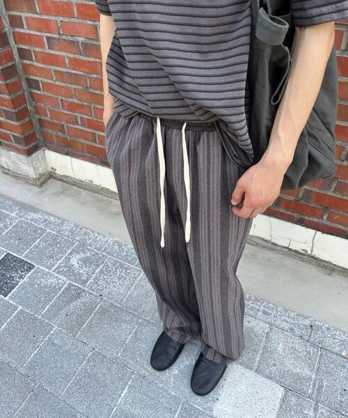 FABREGAT(ファブレガ)の「ベルロストライプラウンジパンツ(チャコール)(その他パンツ・レディース・その他・2/3)」の2枚目の写真