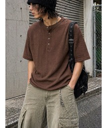 【Bls】 【ZM】【Bling Leads】ランダムテレコ ヘンリーネックTEE