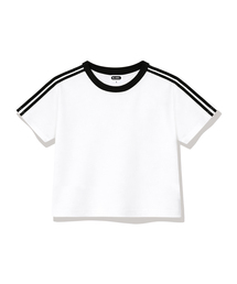 Wesley Semi-crop track short-sleeved T-shirt 6 Color [BLSE_6001]