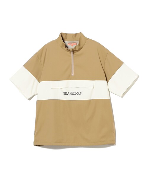 BEAMS GOLF（ビームスゴルフ）の「ORANGE LABEL / ハーフジップ 撥水 ピステ（ベスト・メンズ・ベージュ/ホワイト系その他5/グリーン・MEDIUM/SMALL/LARGE/X-LARGE）」の2枚目の写真