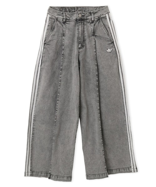 adidas(アディダス)の「adidas DENIM PLEATS WIDE LEG PANTS / アディダス デニム プリーツ ワイド レッグ パンツ(デニムパンツ・レディース・グレー・24inch/27inch/26inch/25inch)」の5枚目の写真