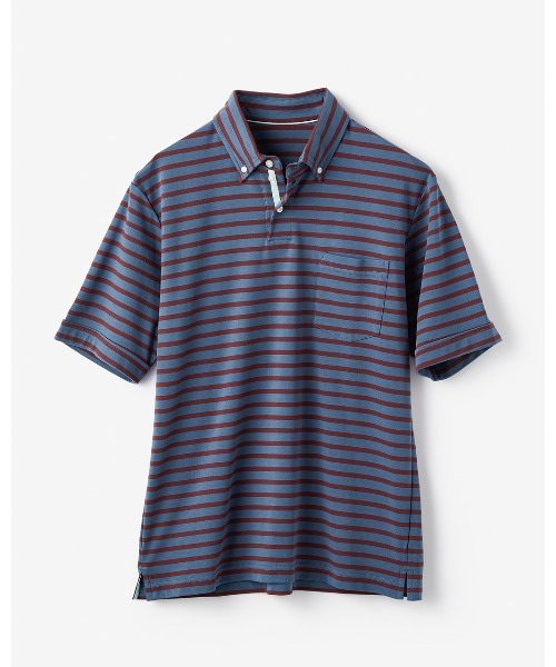 DoCLASSE( ドゥクラッセ)の「リファインド ポロ・ドゥクラッセT 半袖(Tシャツ/カットソー・メンズ・インディゴブルー/ネイビー×ホワイト/ホワイト/ネイビー/ダークグリーン/ホワイト×グレー・L/LL/M/S/3L)」の5枚目の写真