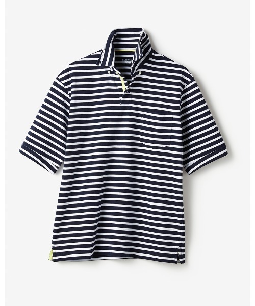 DoCLASSE( ドゥクラッセ)の「リファインド ポロ・ドゥクラッセT 半袖(Tシャツ/カットソー・メンズ・インディゴブルー/ネイビー×ホワイト/ホワイト/ネイビー/ダークグリーン/ホワイト×グレー・L/LL/M/S/3L)」の6枚目の写真