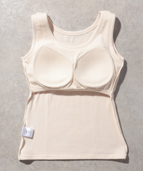 Lace Ladies(レースレディース)の「ソリッドカラー ラウンドネック カップ付き ノーマル タンクトップ(タンクトップ・レディース・ブラック/グレイッシュベージュ/グレー/アイボリー・FREE)」の17枚目の写真