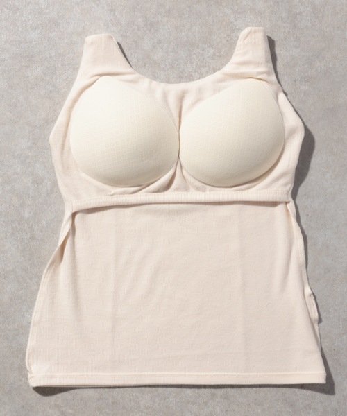 Lace Ladies(レースレディース)の「ソリッドカラー ラウンドネック カップ付き ノーマル タンクトップ(タンクトップ・レディース・ブラック/グレイッシュベージュ/グレー/アイボリー・FREE)」の19枚目の写真