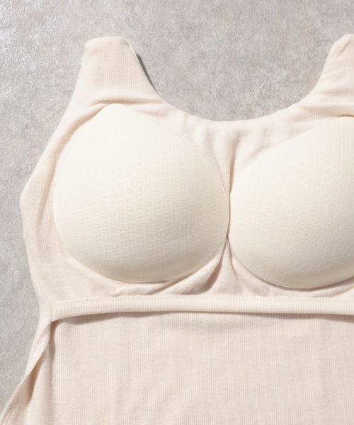 Lace Ladies(レースレディース)の「ソリッドカラー ラウンドネック カップ付き ノーマル タンクトップ(タンクトップ・レディース・ブラック/グレイッシュベージュ/グレー/アイボリー・FREE)」の20枚目の写真