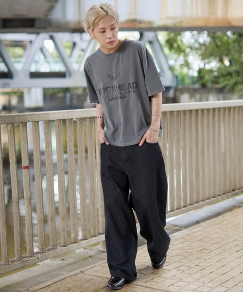WEGO(ウィゴー)の「WEGO/ステンシルロゴグラフィックT(Tシャツ/カットソー・メンズ・ブラック/アイボリー・MEDIUM/LARGE)」の10枚目の写真