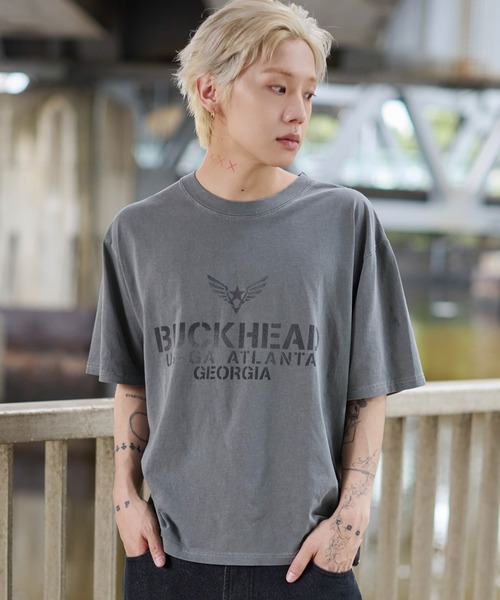 WEGO(ウィゴー)の「WEGO/ステンシルロゴグラフィックT(Tシャツ/カットソー・メンズ・ブラック/アイボリー・MEDIUM/LARGE)」の19枚目の写真