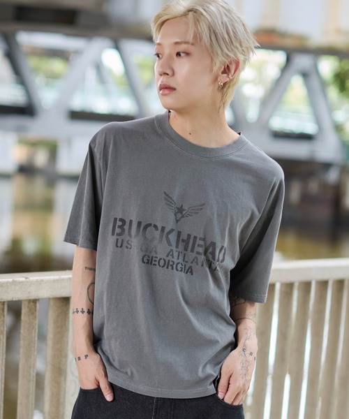 WEGO(ウィゴー)の「WEGO/ステンシルロゴグラフィックT(Tシャツ/カットソー・メンズ・ブラック/アイボリー・MEDIUM/LARGE)」の21枚目の写真
