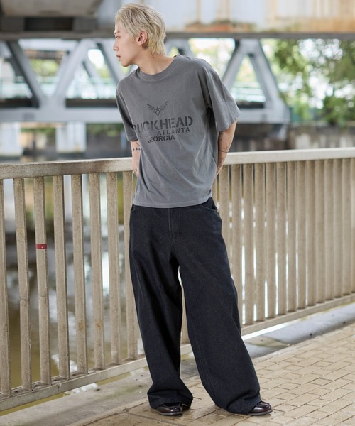 WEGO(ウィゴー)の「WEGO/ステンシルロゴグラフィックT(Tシャツ/カットソー・メンズ・ブラック/アイボリー・MEDIUM/LARGE)」の13枚目の写真