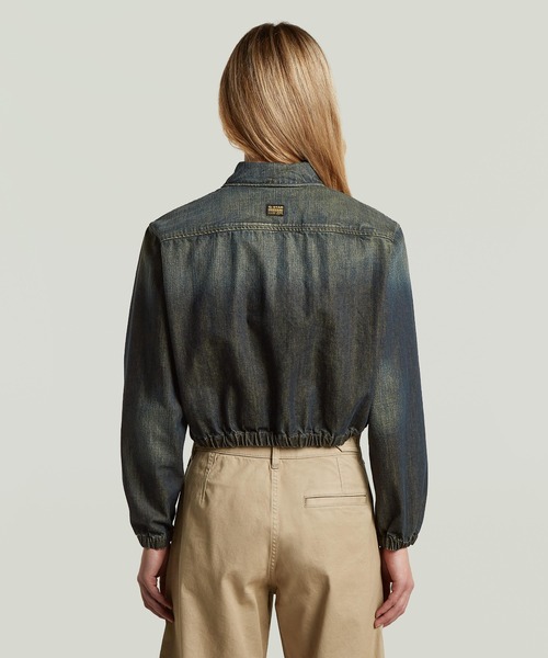 G-STAR(ジースター)の「Bomber Overshirt/ジップアップデニムオーバーシャツジャケット(デニムジャケット・レディース・インディゴブルー・MEDIUM/SMALL/X-SMALL)」の2枚目の写真