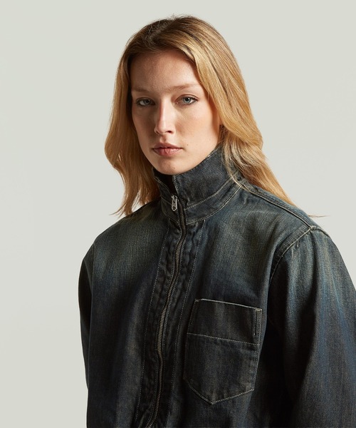 G-STAR(ジースター)の「Bomber Overshirt/ジップアップデニムオーバーシャツジャケット(デニムジャケット・レディース・インディゴブルー・MEDIUM/SMALL/X-SMALL)」の3枚目の写真
