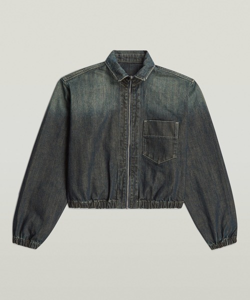 G-STAR(ジースター)の「Bomber Overshirt/ジップアップデニムオーバーシャツジャケット(デニムジャケット・レディース・インディゴブルー・MEDIUM/SMALL/X-SMALL)」の6枚目の写真