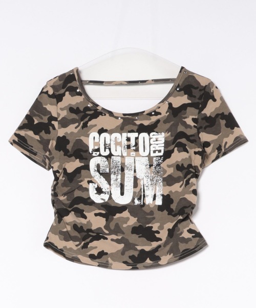 MEMECLE(メメクル)の「【 MEMECLE / メメクル 】スタッズデザインカモフラコンパクトTシャツ(Tシャツ/カットソー・レディース・A/B/C・FREE)」の10枚目の写真