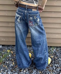 Vipoa | American star patch wide denim(デニムパンツ)