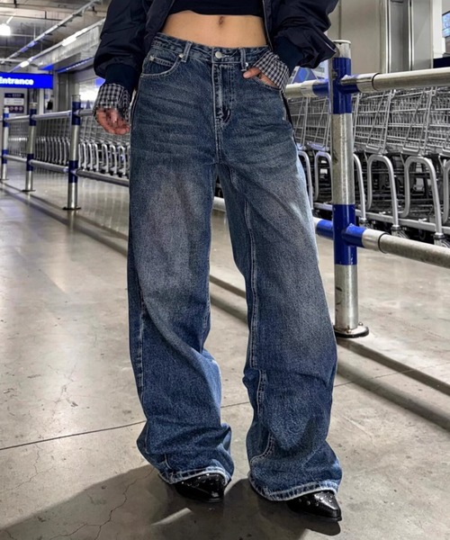 Vipoa（ヴィポア）の「American star patch wide denim（デニムパンツ・レディース・ブルー系その他・LARGE/MEDIUM）」の21枚目の写真