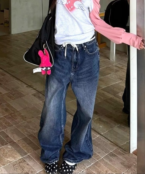 Vipoa（ヴィポア）の「American star patch wide denim（デニムパンツ・レディース・ブルー系その他・LARGE/MEDIUM）」の10枚目の写真