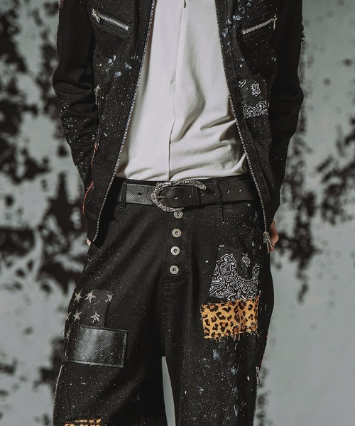 NO ID.(ノーアイディ)の「mko13724-モルテンバックルレザーベルト(859088-529E)(ベルト・メンズ・ブラック・ONE SIZE)」の4枚目の写真